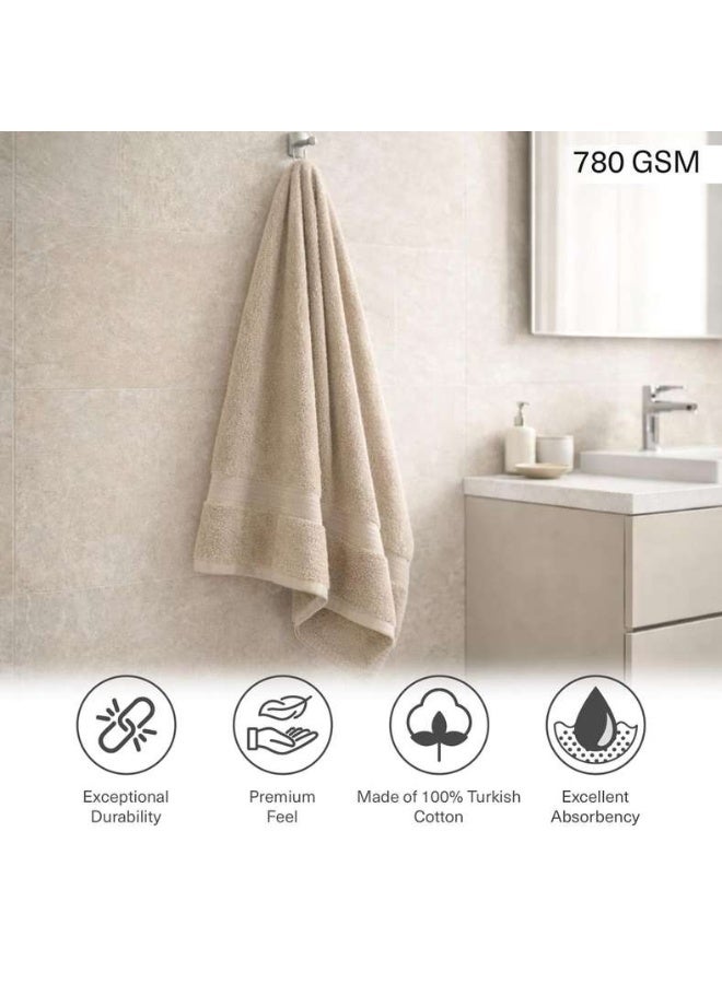 Pan Home Ultra Luxe Turkish Cotton Hand Towel - Sand - Image 5
