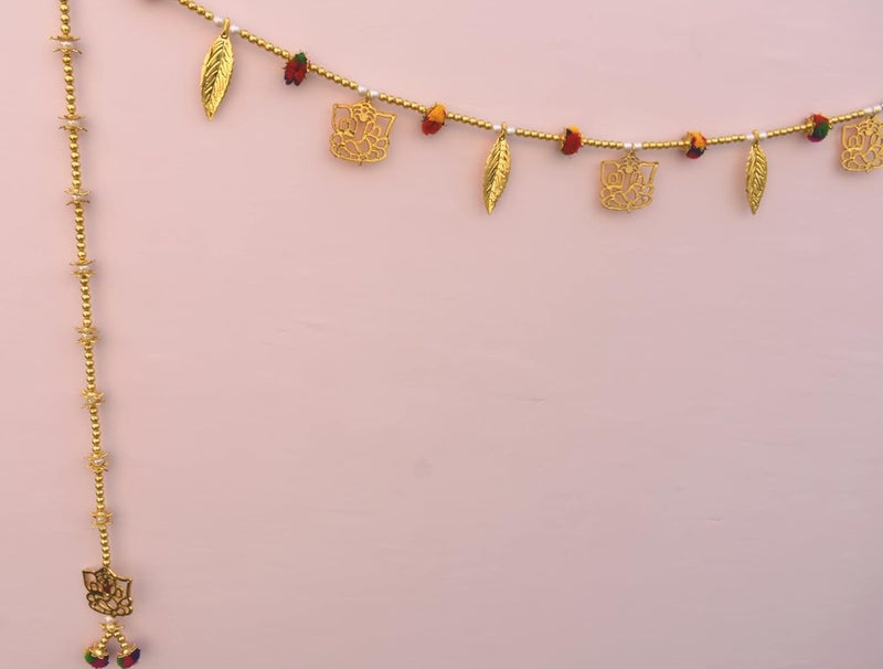 CREYENTES Lotus hangings for Decoration Handcrafted Door Toran Latkan for Decoration of Diwali Home Decoration Ganesh Fumka_Latkan - Image 4
