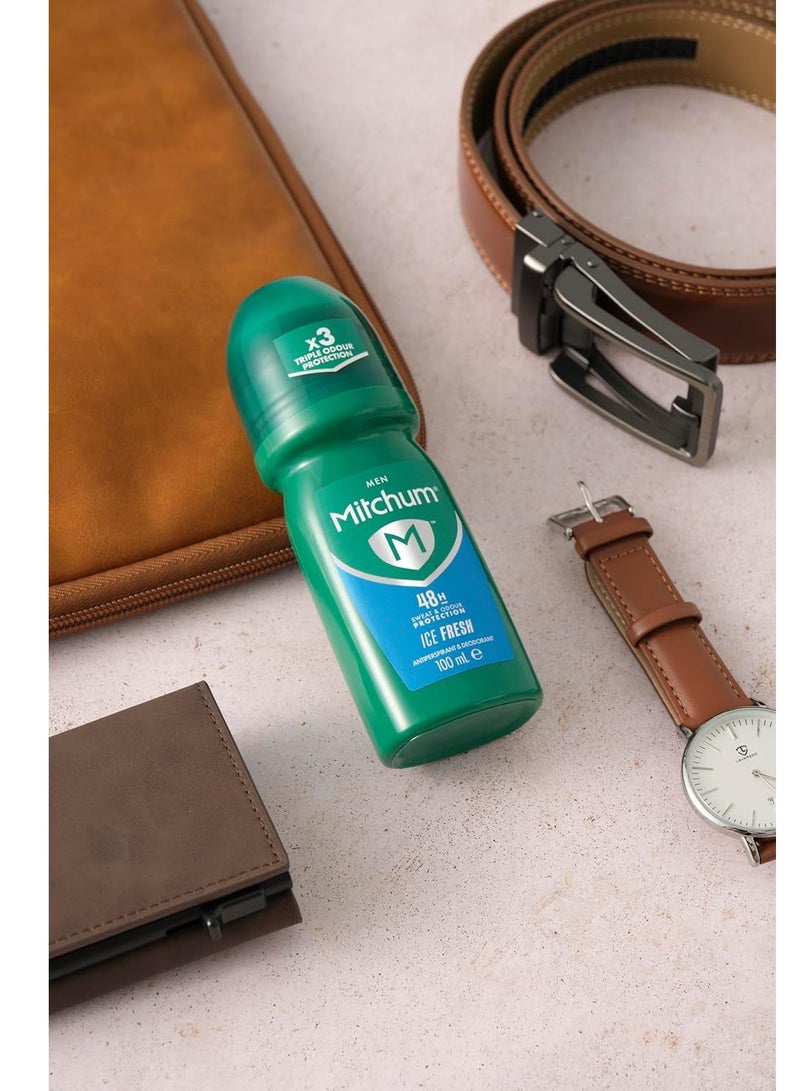 ميتشوم مزيل عرق ومضاد للتعرق رول أون للرجال بحماية تدوم 48 ساعة برائحة الثلج المنعش 100 مل - Image 2