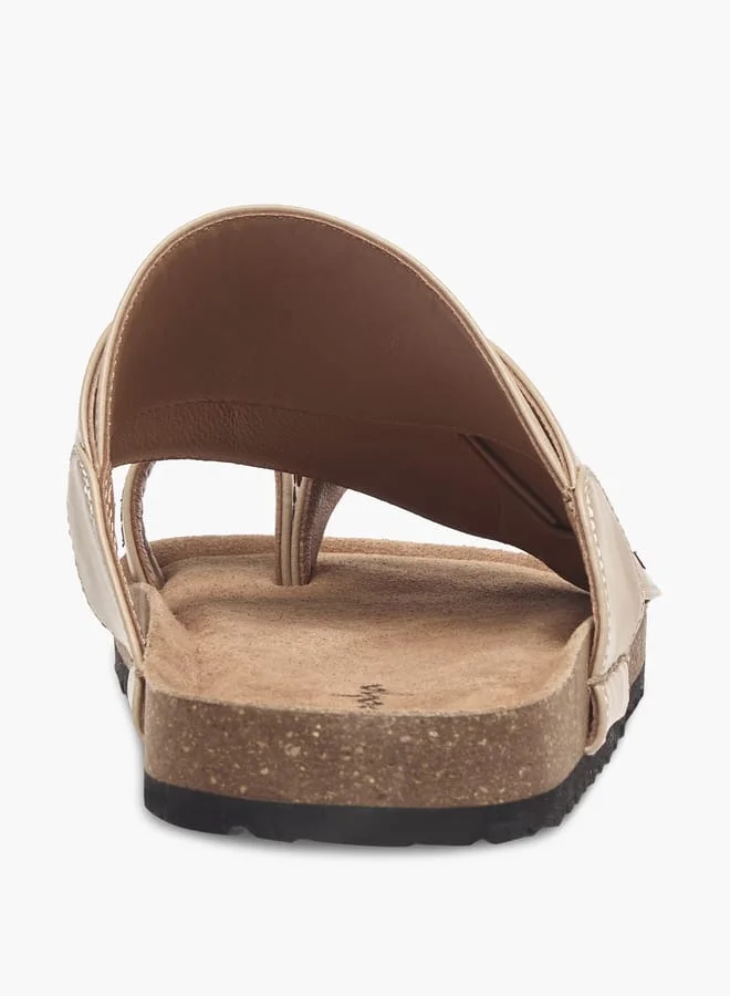 Al Waha Men Textured Slip-On Arabic Sandals with Toe Loop