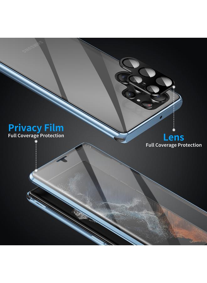 erorex Case For Samsung Galaxy S23 Ultra 5G Anti-peeping Magnetic Double-sided Tempered Glass Phone Case - Image 3