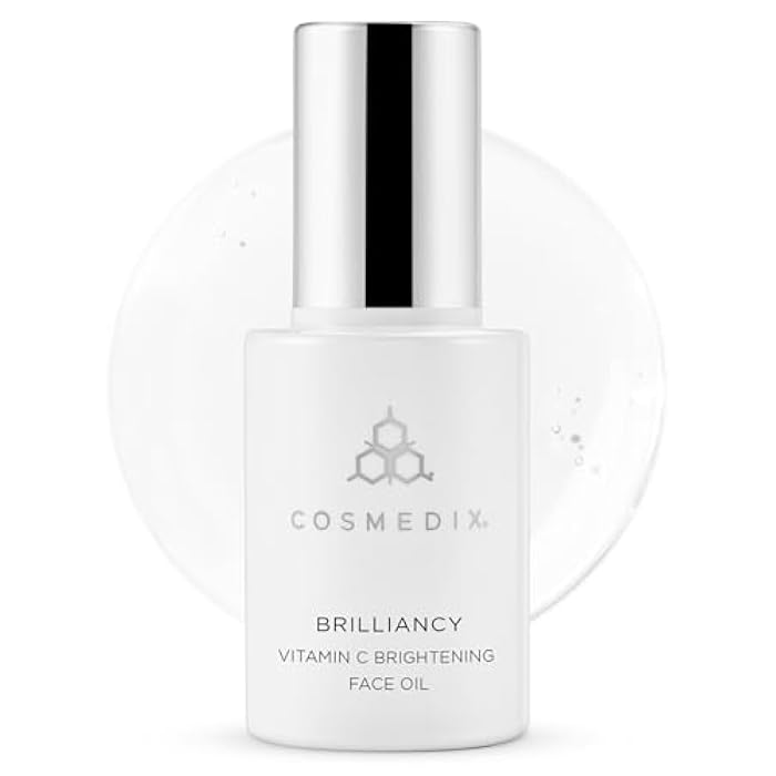 COSMEDIX Brilliancy Vitamin C Brightening Face Oil for Women & Men - Hydrating Facial Oil for Dark Spots & Uneven Skin Tone - Ultra-Nourishing Facial Skin Care Products, Moisturized & Natural Glow - Image 1