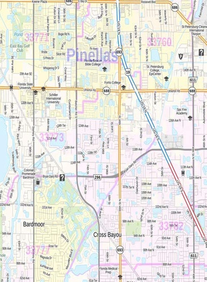 MapSherpa Pinellas County, Florida - 36" x 48" Paper Wall Map - Image 2