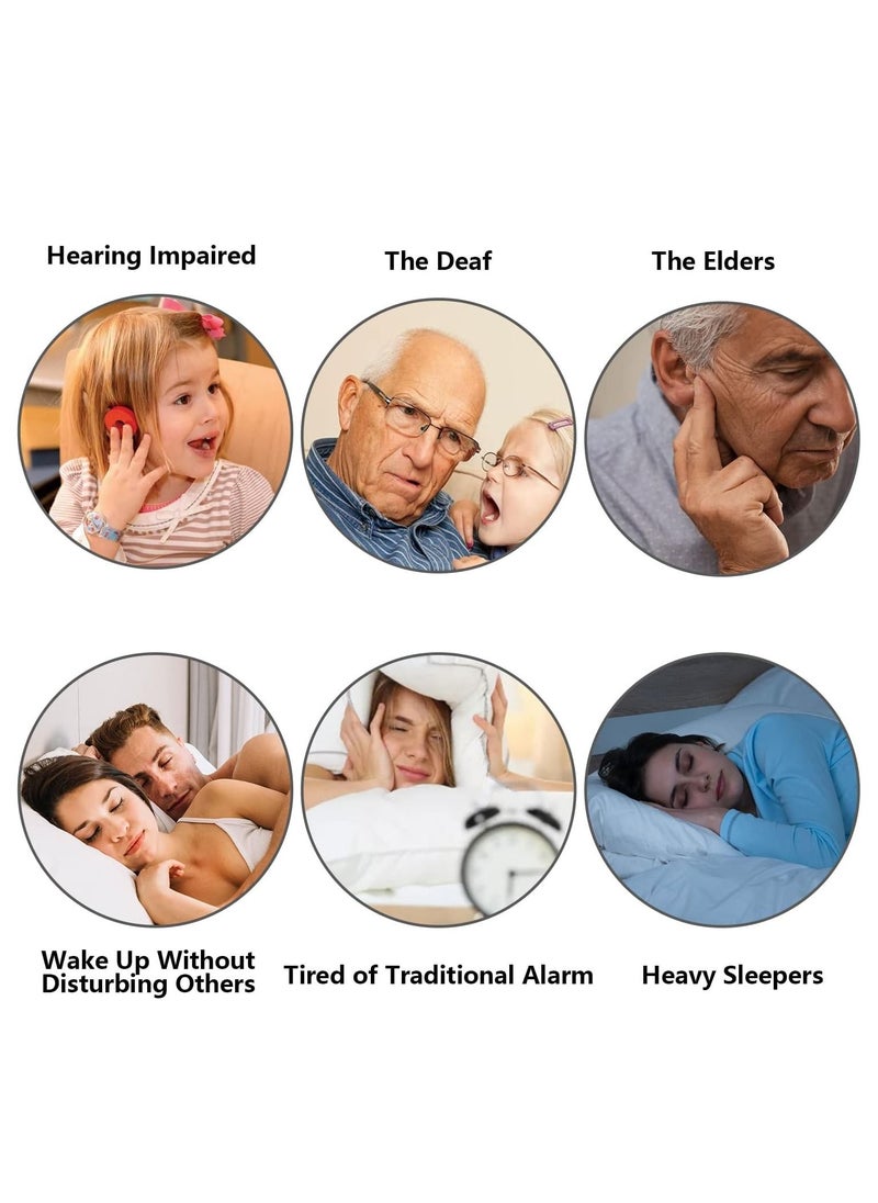 Generic - Extra Loud Alarm Clock with Bed Shaker for Heavy Sleeper Hearing-Impaired Deaf LED Digital Clock with Projector 12/24H Dual Alarms Snooze with USB Charger for Bedrooms Office - Image 1