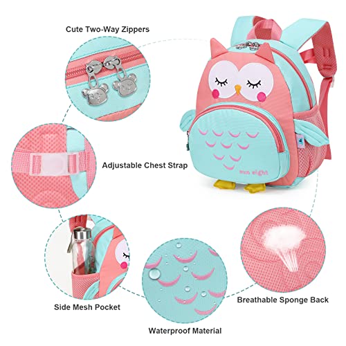 SUN EIGHT Preschool Backpack Toddler for Girls Animal Waterproof Kids Backpack 3D Cartoon School Bag for Baby Girl Boy 1-5 Years（Cute Owl） - Image 5