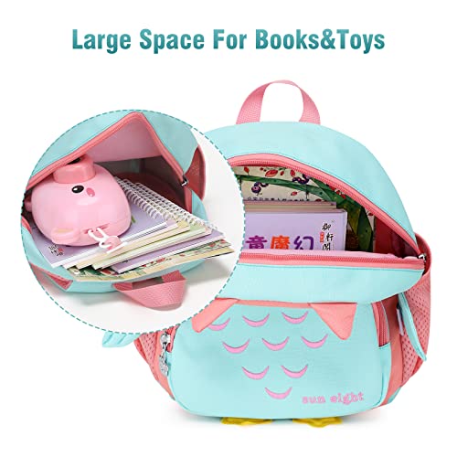 SUN EIGHT Preschool Backpack Toddler for Girls Animal Waterproof Kids Backpack 3D Cartoon School Bag for Baby Girl Boy 1-5 Years（Cute Owl） - Image 4