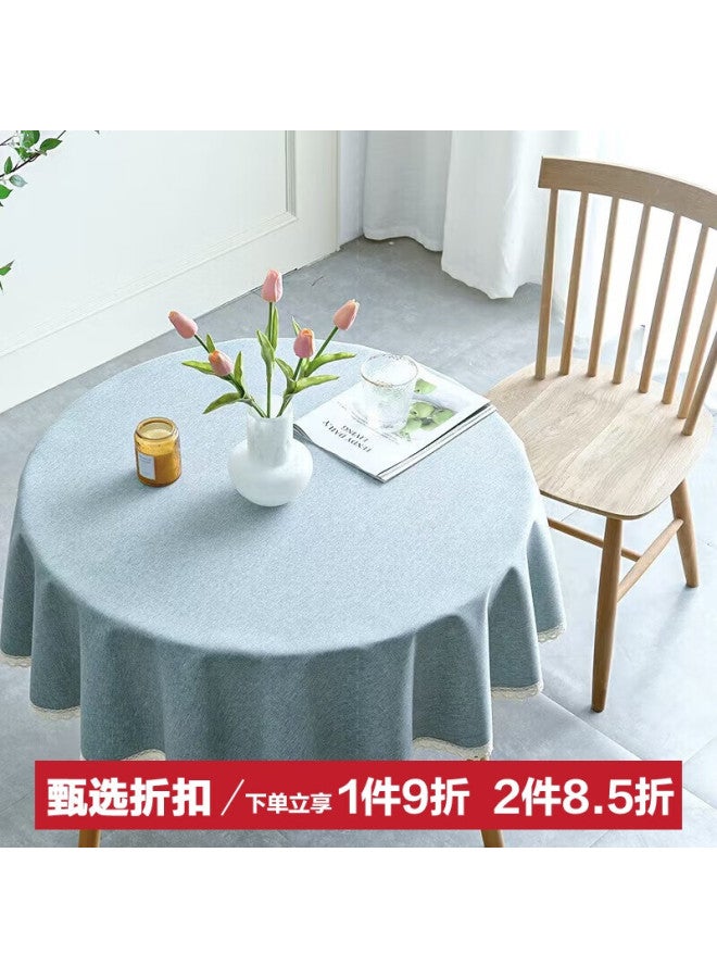 Moon Time Mengtingyuan Tablecloth, Waterproof, Oil-proof, Scald-proof, Washable, Dining Table Cover, Coffee Table Cloth, Table Mat, 160*160cm - Image 1