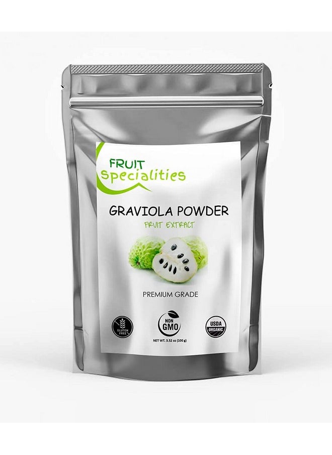 SUNRISE - Graviola (Soursop) Organic Fruit Powder Allnatural Pure Graviola Fruit Powder Annona Muricata Guanabana (3.52 Oz) - Image 1