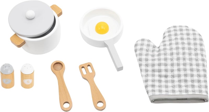 VIGA Wooden Cooking Tool Set - Montessori Pretend Play Kitchen Accessories for Kids - Image 2