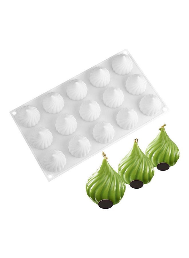 15 Cavity Silicone Molds DIY Cake Decorating Tools for Baking Ice Cream Chocolate Dessert Mousse white 20*20*20cm - Image 3