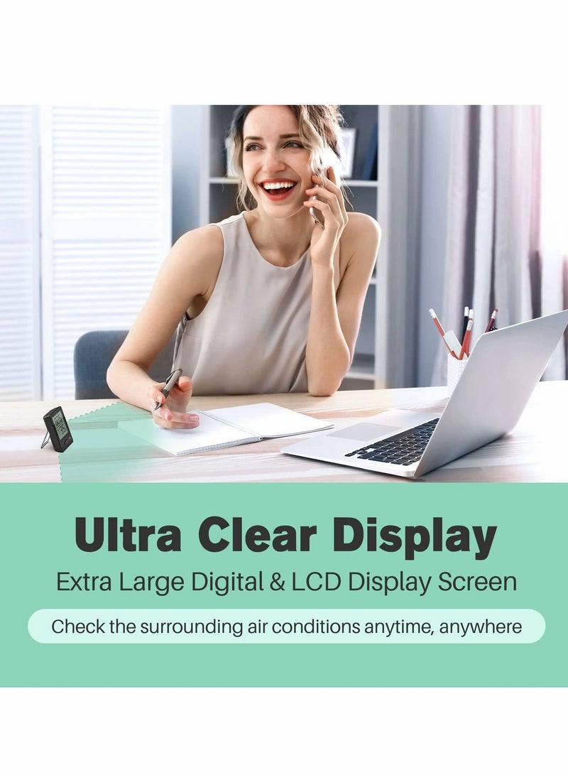 SYOSI Digital Thermometer Hygrometer, Indoor Humidity Meter, Home Temperature Thermometers Sensor Gauge, Temp Monitor Humidistat for Baby Room, Outside, Greenhouse Plant, Incubator（2-Pack） - Image 3