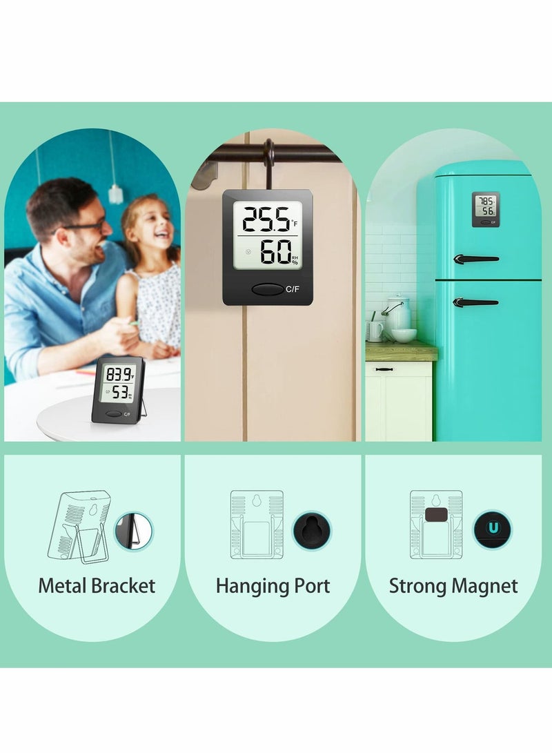 SYOSI Digital Thermometer Hygrometer, Indoor Humidity Meter, Home Temperature Thermometers Sensor Gauge, Temp Monitor Humidistat for Baby Room, Outside, Greenhouse Plant, Incubator（2-Pack） - Image 4