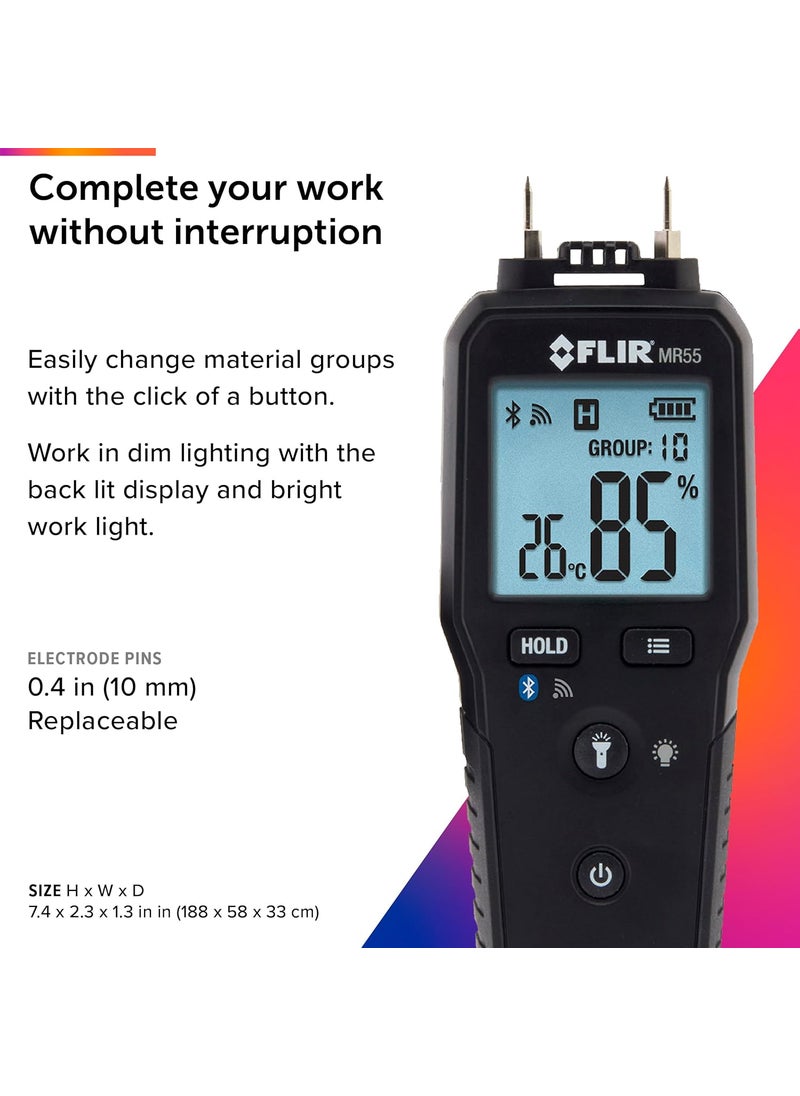 Flir FLIR MR55  Pin Moisture Meter with Bluetooth for Instant Data Sharing via The FLIR Tools Mobile app  - Image 5