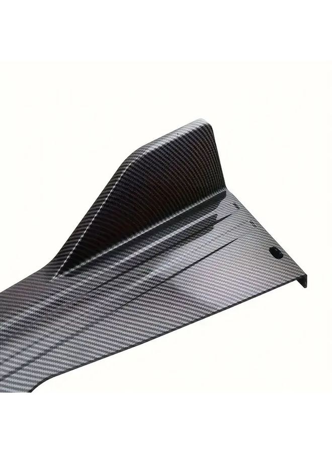 2 قطعة من ألياف الكربون ABS مشتت المصد الخلفي وزوايا واقية جانبية ديناميكية هوائية مانعة للتصادم سهلة التركيب متينة عالية الجودة سوداء لتعديل السيارة تصميم عدواني مظهر رياضي - Image 4