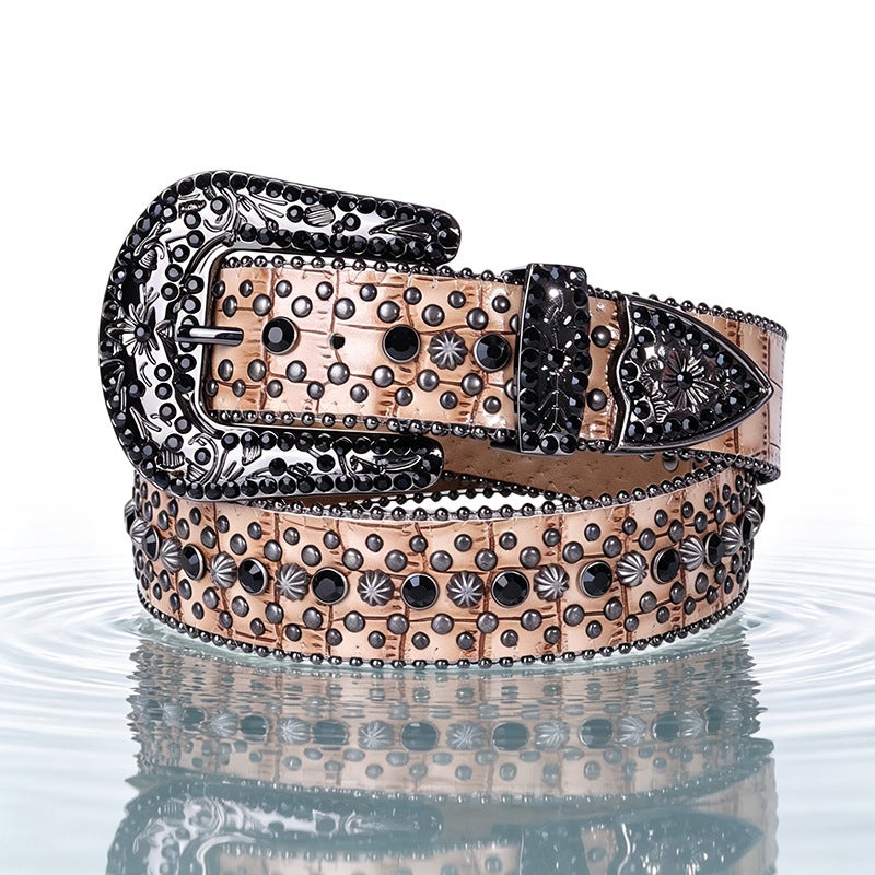 American Vintage Rhinestone Belt for Women - Image 5