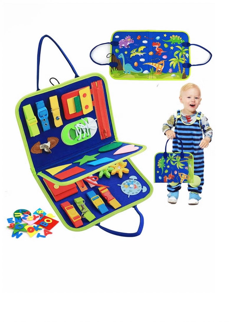 Busy Board Montessori Toys 20 in 1 Toddlers Sensory Gifts 2 3 4 Year Old Boys Girls for Fine Motor Skills Learn to Dress Early Educational - Image 1