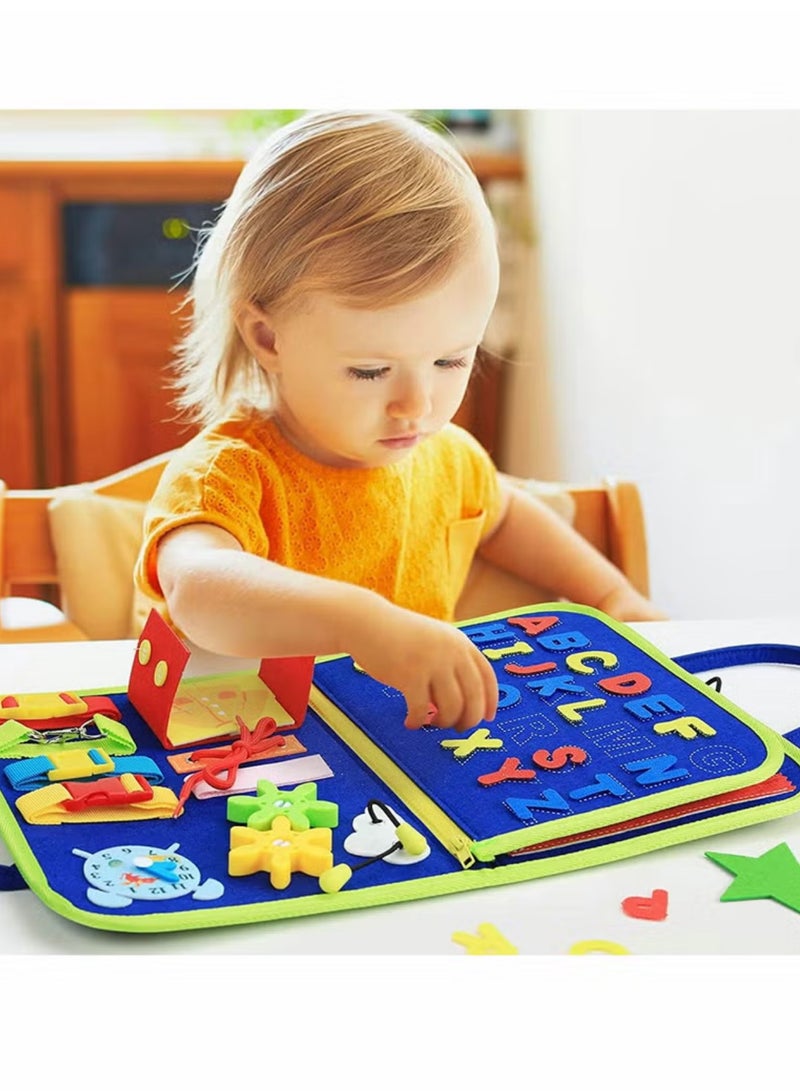 Busy Board Montessori Toys 20 in 1 Toddlers Sensory Gifts 2 3 4 Year Old Boys Girls for Fine Motor Skills Learn to Dress Early Educational - Image 2