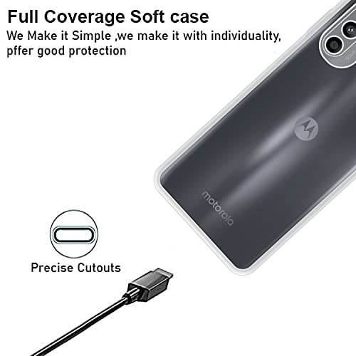 VIDO Silicone Transparent Back Case Cover for Motorola Moto G52 / Motorola Moto G82 5G (Soft & Flexible & Camera Protection Back Case) - Image 3