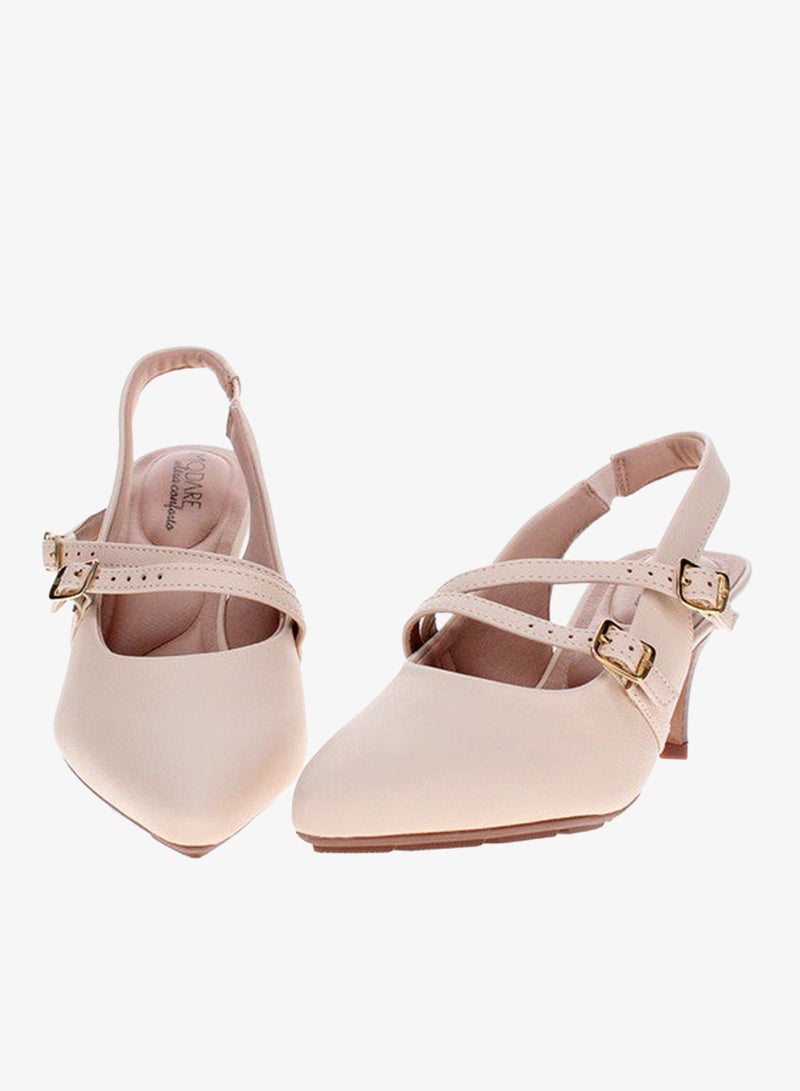 مودار حذاء بكعب منخفض للنساء - حذاء أنيق بكعب عالٍ للمكتب وأحذية كلاسيكية للبنات - Image 4