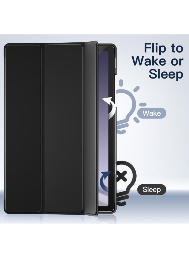 عام غطاء لسامسونج جالاكسي تاب A11+ / A11 بلس 11 بوصة 2025، غلاف لوحي واقي ثلاثي الطي بظهر شفاف رفيع، مع تفعيل/إيقاف تلقائي. - Image 4