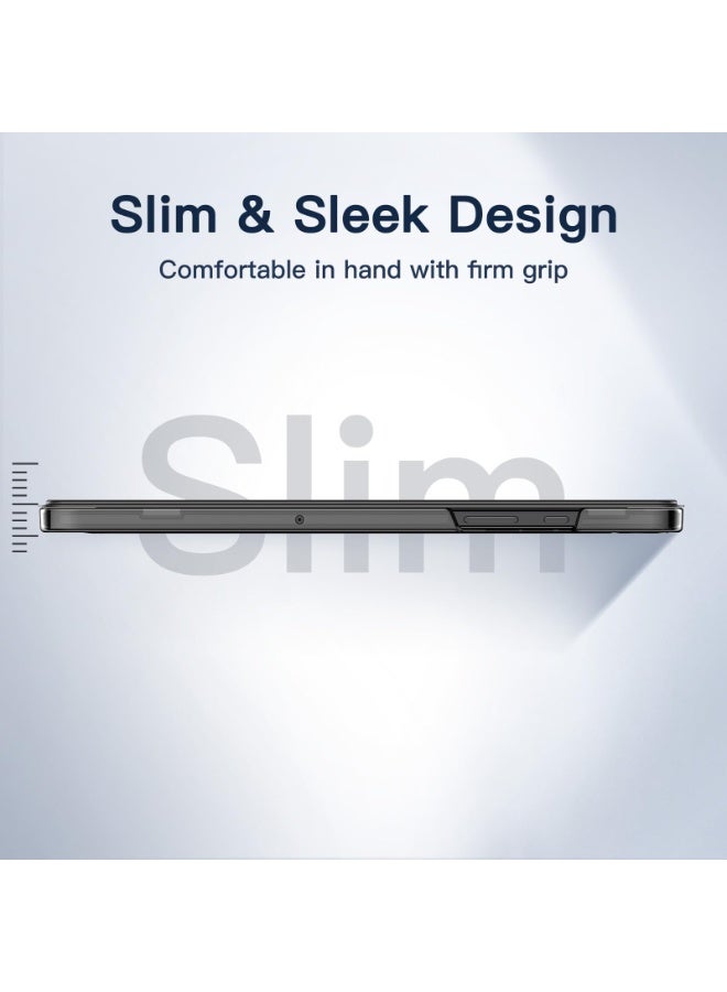 عام غطاء لسامسونج جالاكسي تاب A11+ / A11 بلس 11 بوصة 2025، غلاف لوحي واقي ثلاثي الطي بظهر شفاف رفيع، مع تفعيل/إيقاف تلقائي. - Image 2