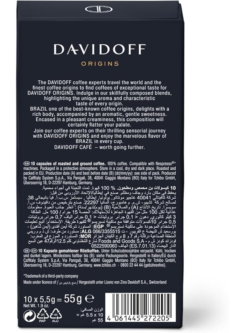 دافيدوف كبسولات قهوة برازيلية من اوريجنز - كثافة 8 - 12 - 10 × - 55 غرام - Image 4
