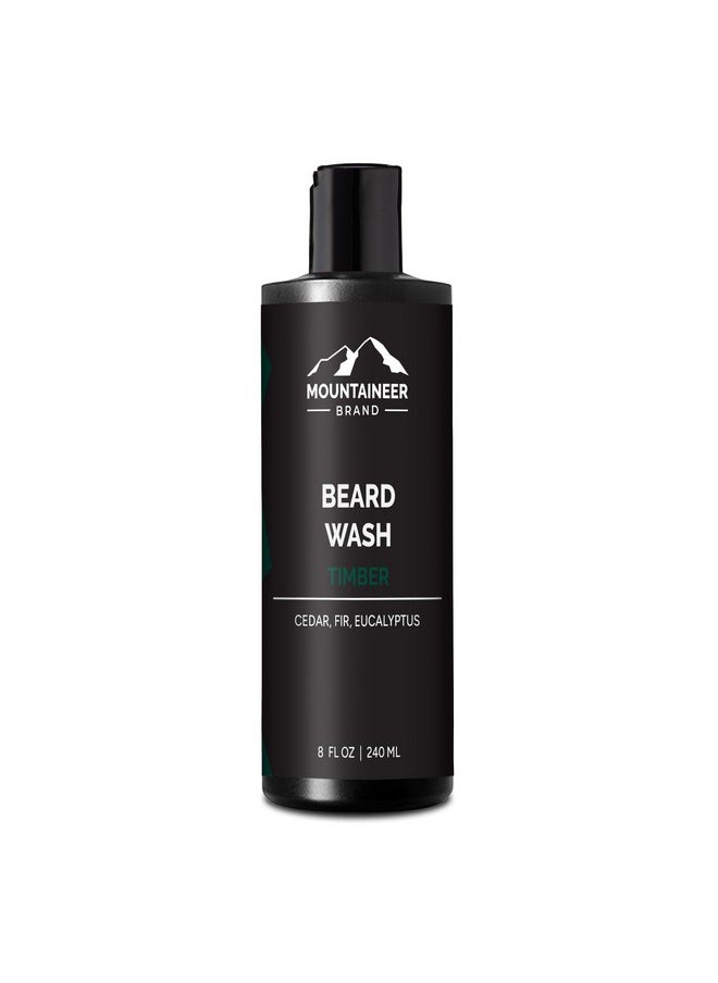 mountaineer brand - Mountaineer Brand Beard Wash For Men 100% Natural Beard Shampoo Thick Cleaning Softening Lather For Hair And Skin Hydrate And Detangle Grooming Treatment Timber Scent 8Oz - Image 1