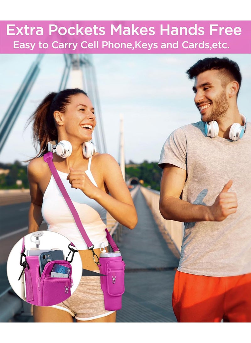RATSAW Water Bottle Carrier Bag with Phone Pocket and 2 Adjustable Strap for Cup 40oz 30 oz  - Image 4