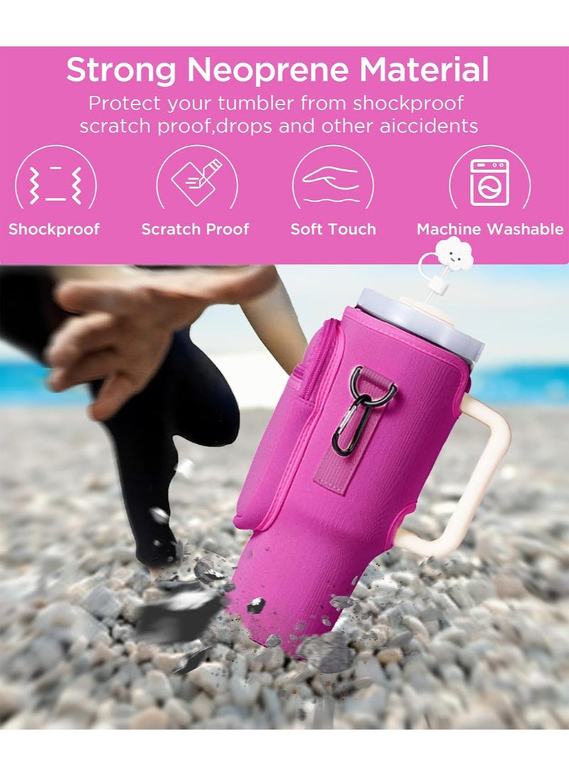 RATSAW Water Bottle Carrier Bag with Phone Pocket and 2 Adjustable Strap for Cup 40oz 30 oz  - Image 3