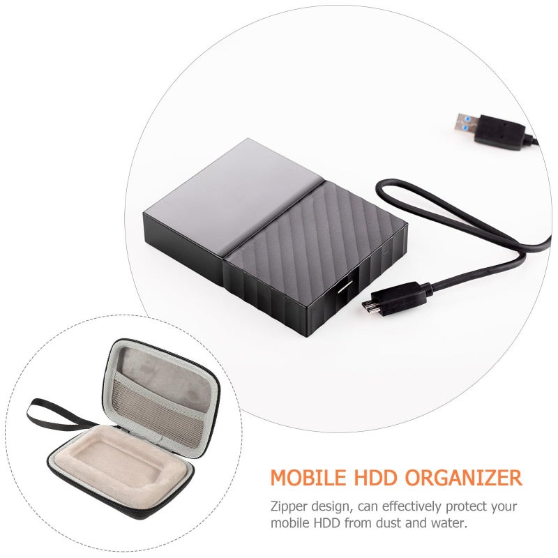 Black Protective SSD Storage Case USB Cable Organizer Portable - Image 4
