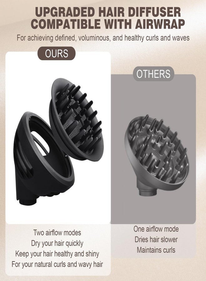 GENCAM Wave and Curl Diffuser Attachment Compatible with Dyson Airwrap Style, Airwrap Curl-Defining Diffuser Compatible with Dyson for Wavy, Curly, and Coily Hair, Enhance Natural Curls - Image 3
