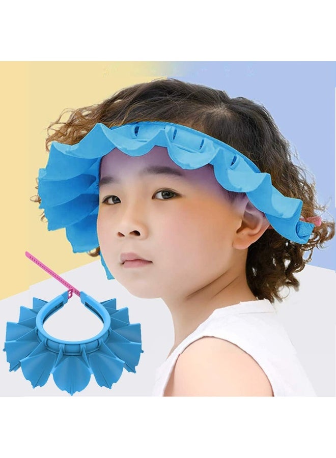 OLEWELL Baby Shower Cap Silicone Bathing Hat, Adjustable Shower Cap Kids, Infants Soft Protection Hat Safety Visor Cap Hat for Toddler Children 1-12 Years old/16.5-22.8 Inches - Image 1