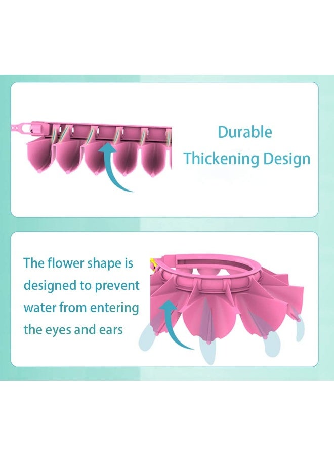 OLEWELL Baby Shower Cap Silicone Bathing Hat, Adjustable Shower Cap Kids, Infants Soft Protection Hat Safety Visor Cap Hat for Toddler Children 1-12 Years old/16.5-22.8 Inches - Image 4
