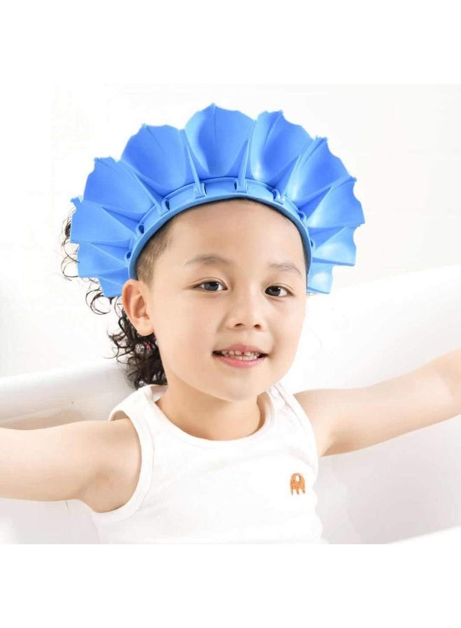 OLEWELL Baby Shower Cap Silicone Bathing Hat, Adjustable Shower Cap Kids, Infants Soft Protection Hat Safety Visor Cap Hat for Toddler Children 1-12 Years old/16.5-22.8 Inches - Image 5