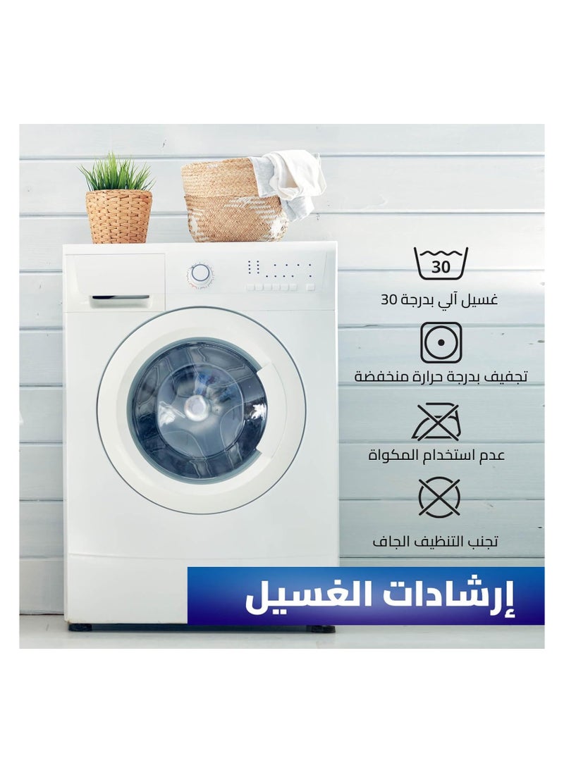 سمارت هوم - شرشف نفر مغاط نفر قطعتين،غطاء واقي لحماية المرتبة ممتاز مقاوم للماء ، ناعم وجيد التهوية مع حواف مطاطية محكمة حتى ارتفاع  ٣٠ سم، مقاس كوين كبير ١٢٠*٢٠٠*٣٠ سم - Image 1