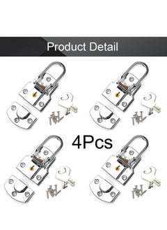 SYOSI SYOSI Small Size Suitcase Lock Latch, 90mm x 50mm Metal Suitcase Hasp Catch with Keys (4 Pcs)  - Image 4