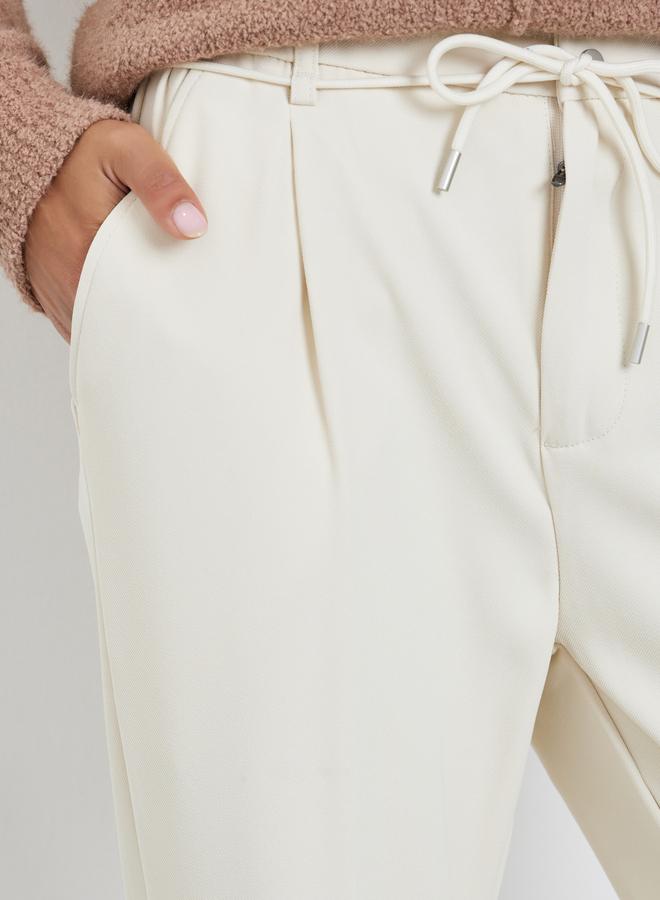 Styli Beige Drawstring Wide Leg Pants - Image 3