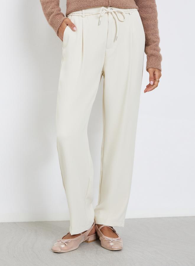 Styli Beige Drawstring Wide Leg Pants - Image 2