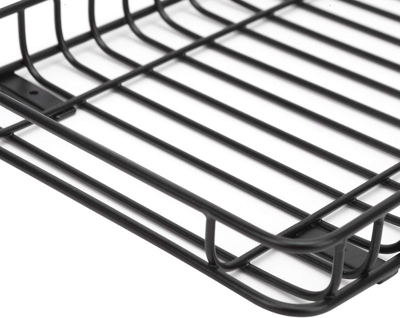 Metal Roof Rack Luggage Carrier with LED Light for - 4 Axial SCX10 90046, RC Metal Roof Rack with 5 White LEDs, Durable RC Accessories for 1/10 Scale Off - - Image 2