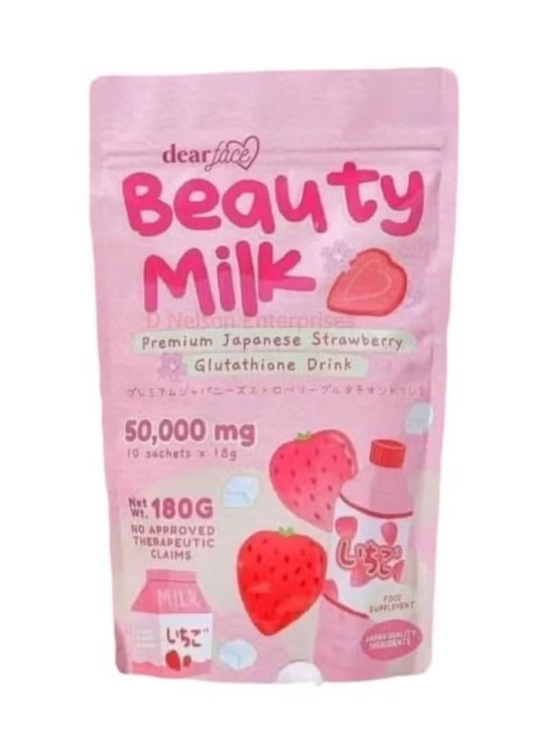 dear face Beauty Milk Premium Strawberry Glutathione Drink