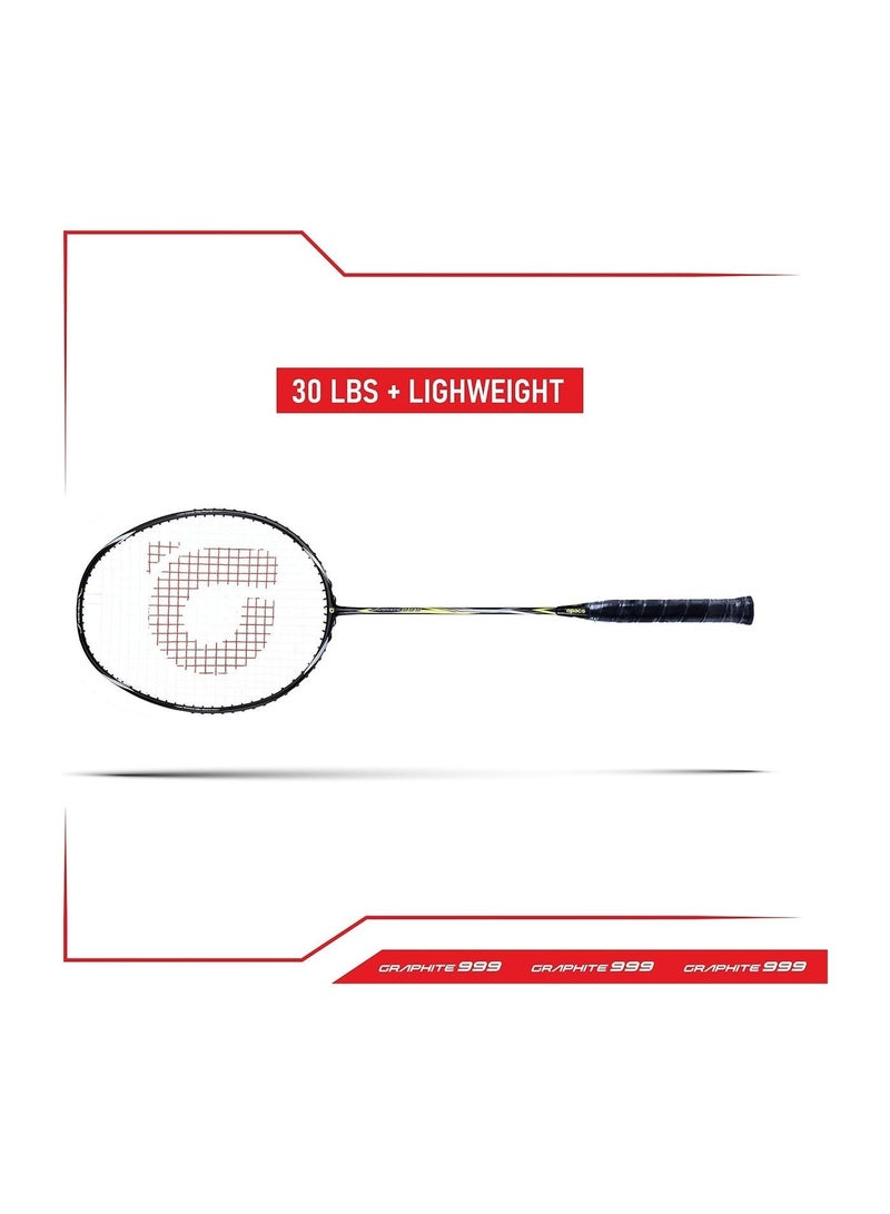 Apacs Graphite 999 Unstrung Badminton Racket – Ultra-Durable Japanese Graphite Frame, Lightweight, 30 LBS Max Tension, High-Speed Performance, Comfortable 4-inch Grip, Full Cover - Image 5