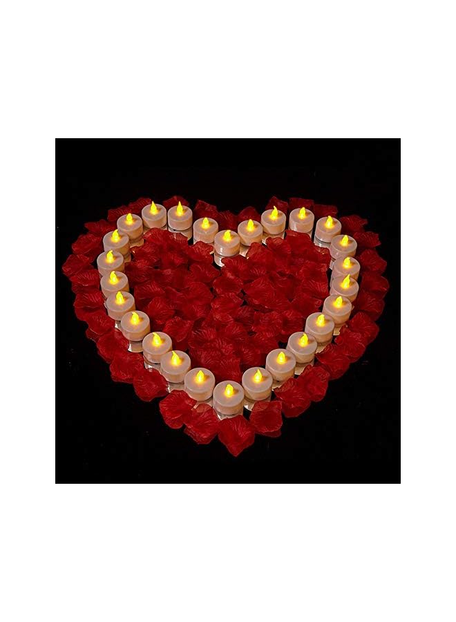 The Bros Flameless Candle Lights, 12 Pack Realistic and Bright Flickering Battery Operated Flameless LED Tea Lights, Electric Fake Candle in Warm Yellow - Image 3