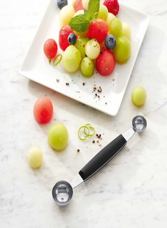 triangle Double Melon Baller - Two-Sided 0.9/1.2 in (22/30 mm) Stainless Steel Scoops for Fruits, Vegetables, Butter & More - Comfortable Handle - Dishwasher Safe - Made in Germany - Image 4