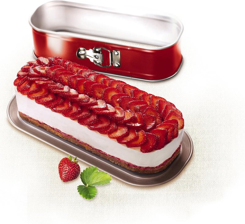 T-fal TEFAL Baking Mold | Delibake Springform Loaf Pan 30 x 11 cm |Red| Springform Pan | Oversized Base | Perfect Release | High-Quality Carbon Steel Bakeware | Easy to Clean | 2 Years Warranty | J1640314 - Image 3