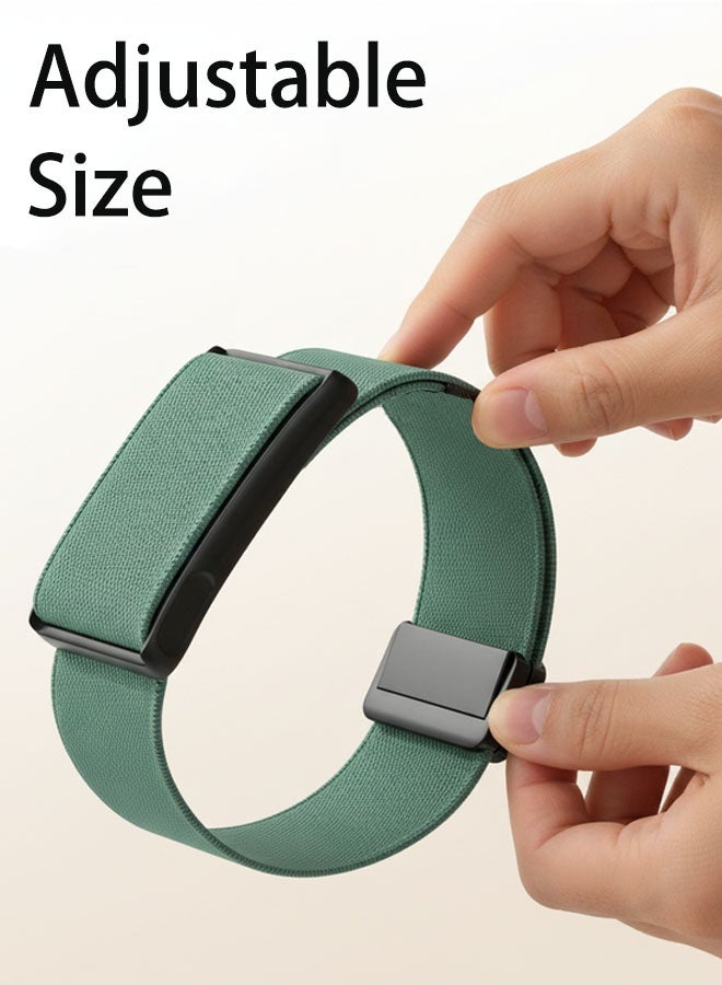إس كولور سوار نايلون مرن ممغنط متوافق مع Amazfit Helio، سوار رياضي ناعم قابل للتمدد بديل لساعة Amazfit Helio للرجال والنساء – اللون الأسود - Image 4