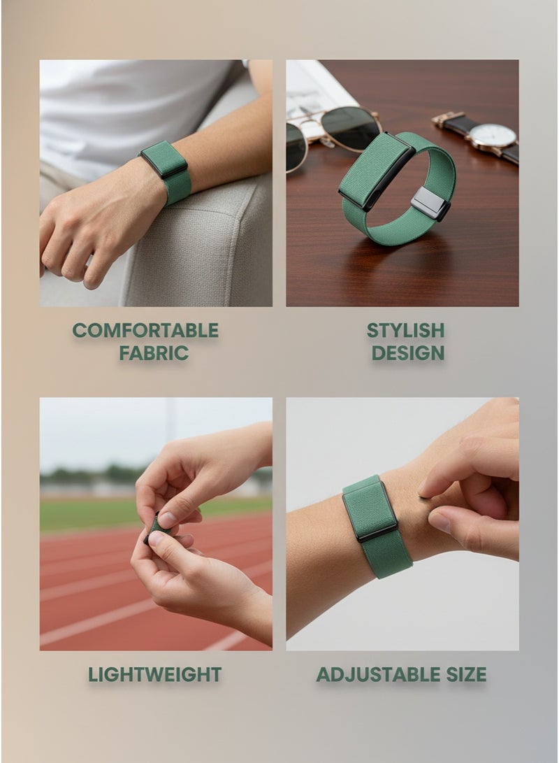 إس كولور سوار نايلون مرن ممغنط متوافق مع Amazfit Helio، سوار رياضي ناعم قابل للتمدد بديل لساعة Amazfit Helio للرجال والنساء – اللون الأسود - Image 5