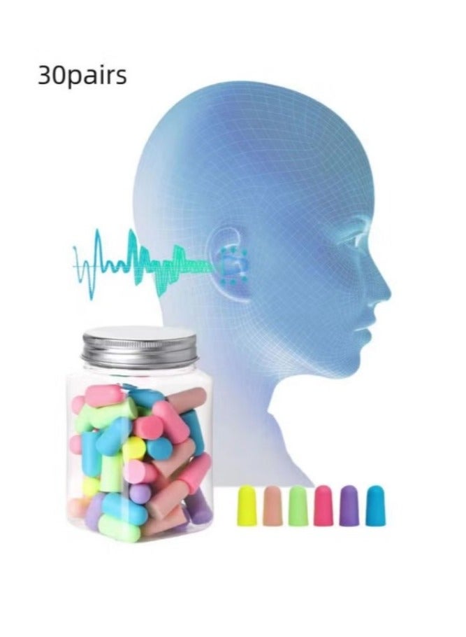 EarPlugs,30pairs Earplugs To Sleep Noise, Ear plugs for Swimming Earplug For Noise Cancelling Ultra Soft, Reusable Ear plug For Travel