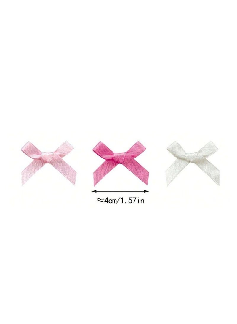 18-Piece Mini Bow Hair Clips, Sweet Non-Slip Bow Hair Accessories for Women and Girls (White+Rose Red+Pink) - Image 3