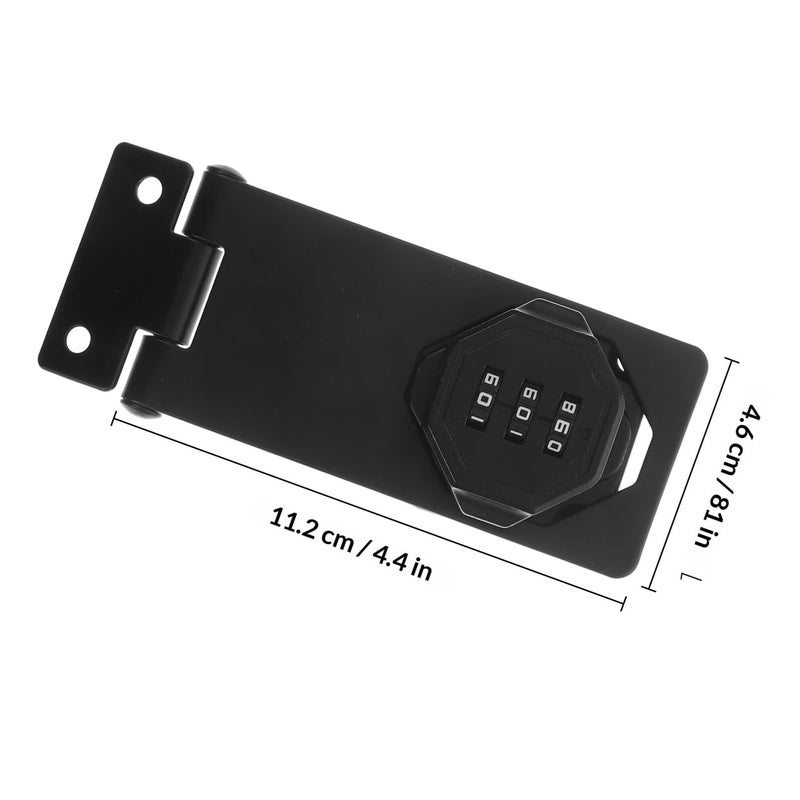 Combination Cabinet Door Lock Mechanical Password Hasp Latch Double Door Security Lock 4 Inch Screw Mount - Image 3