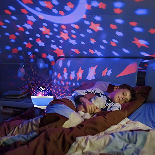 MOKOQI Star Projector Night Light for Kids, Kid Night Light Projector with Glow in The Dark Stars, Nightlight for Kids Room Decor, Gifts for 3 4 5 6 Year Old Boys Birthday Toys Blue - Image 3